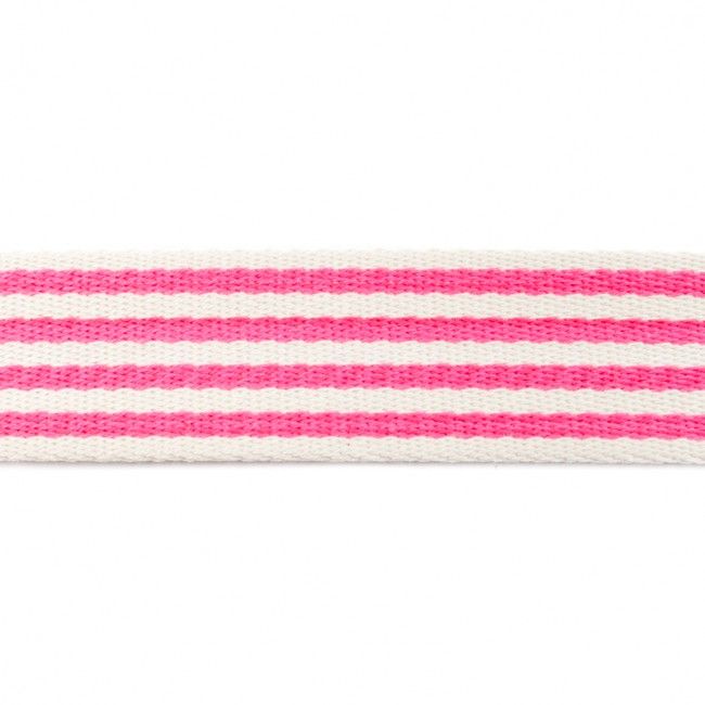 Gurtband ca. 40 mm - Streifen - natur