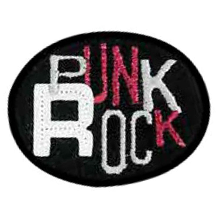 Applikation zum Aufbügeln ca. 6,5 cm x 5 cm - Punk/Rock - schwarz