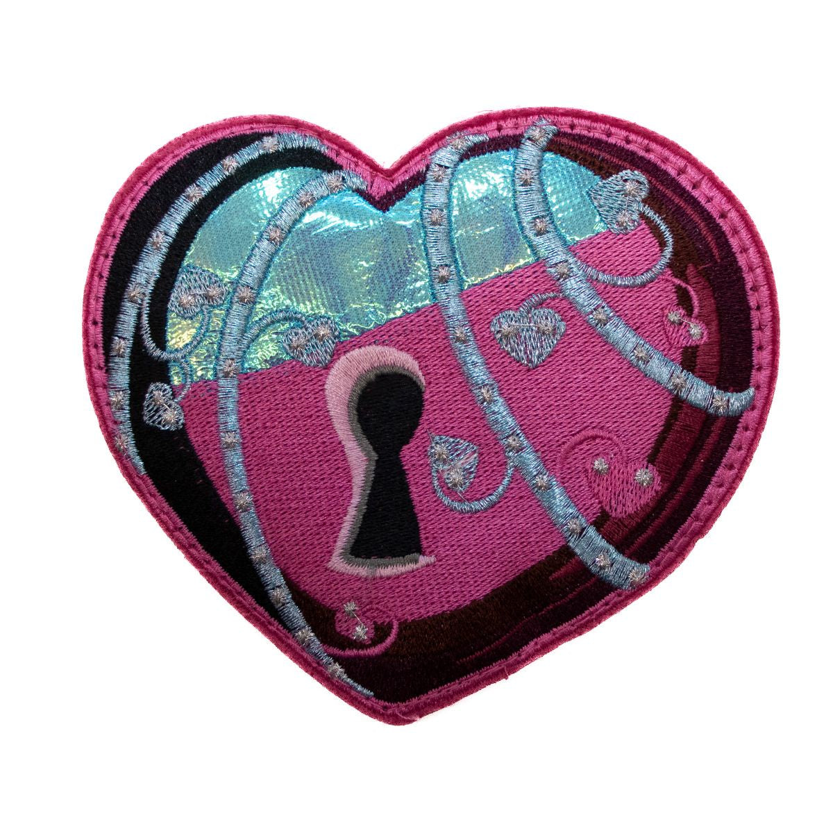 Herz Stick-Applikation mit Magnet - Hologram