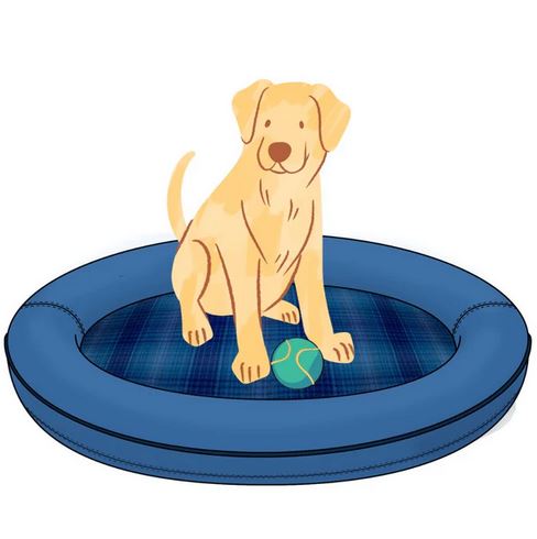 Papierschnittmuster Hundekorb Bello