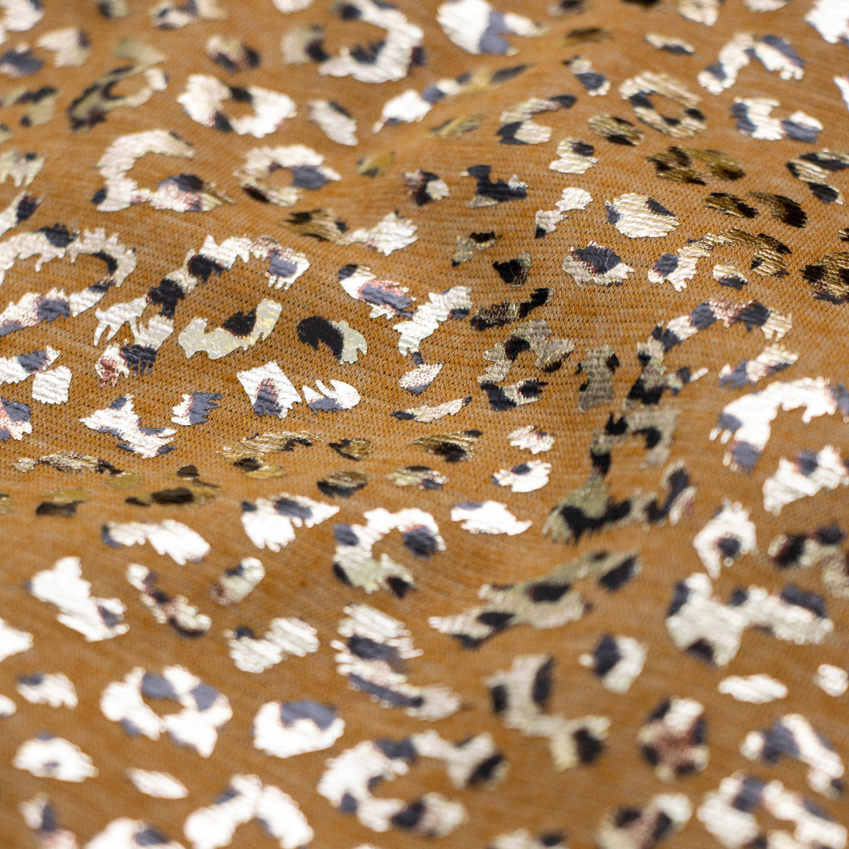 Alpenfleece mit Foliendruck - Leo Animalprint