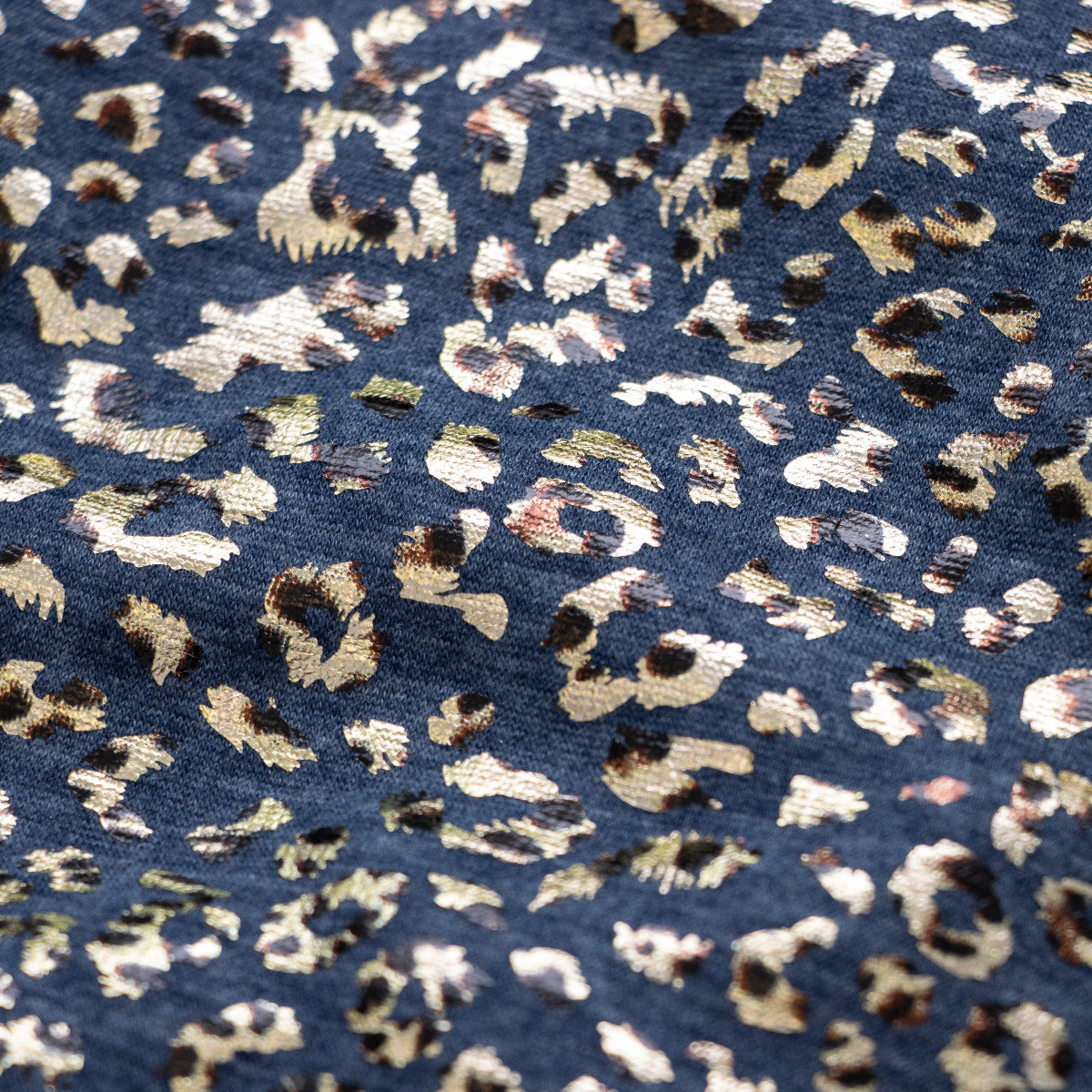 Alpenfleece mit Foliendruck - Leo Animalprint