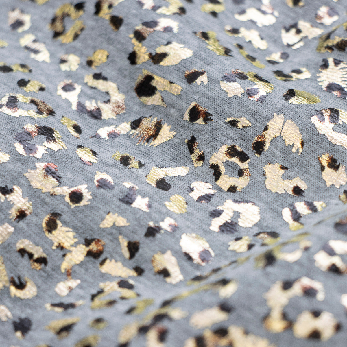 Alpenfleece mit Foliendruck - Leo Animalprint