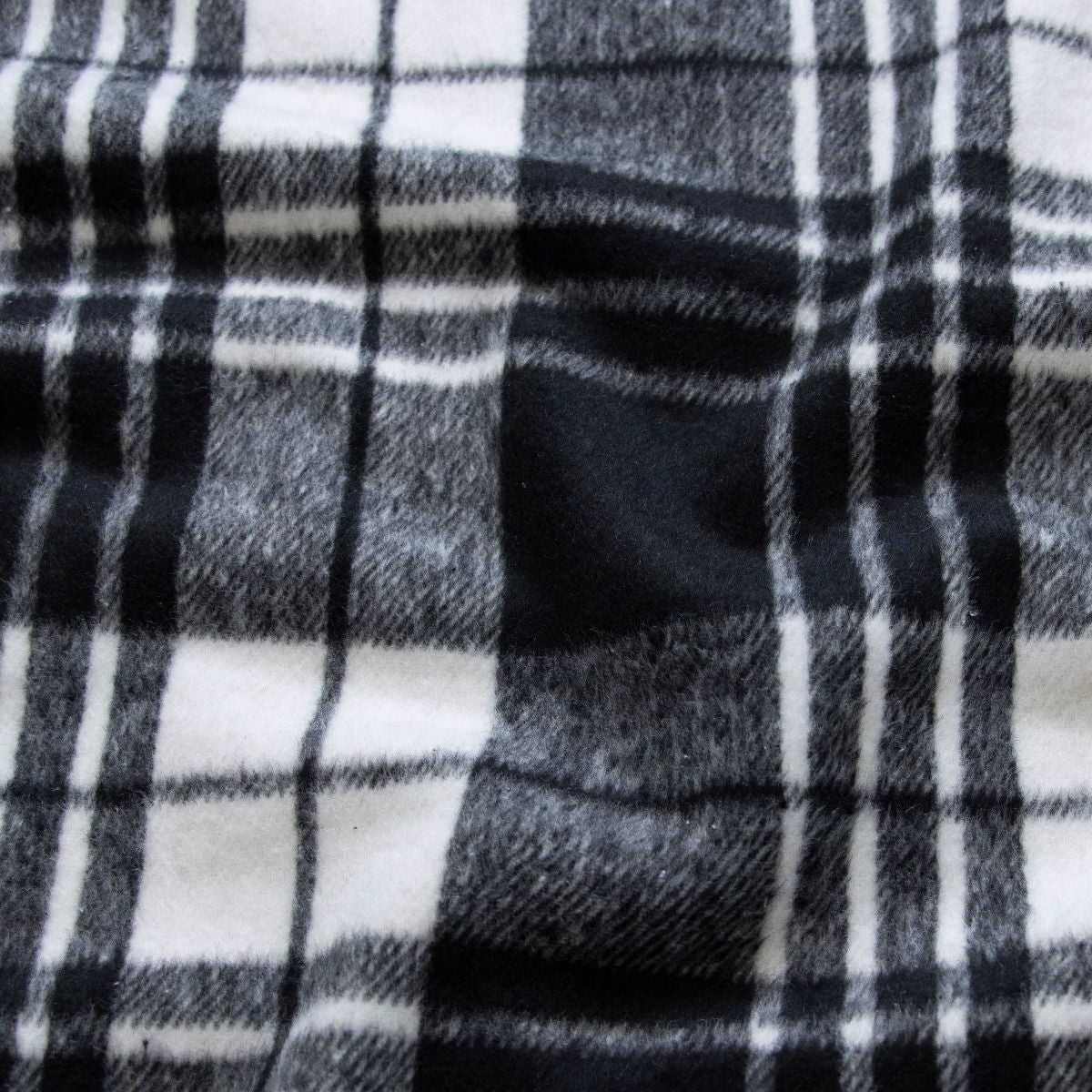 Flanell Jackenstoff - großes Karomuster