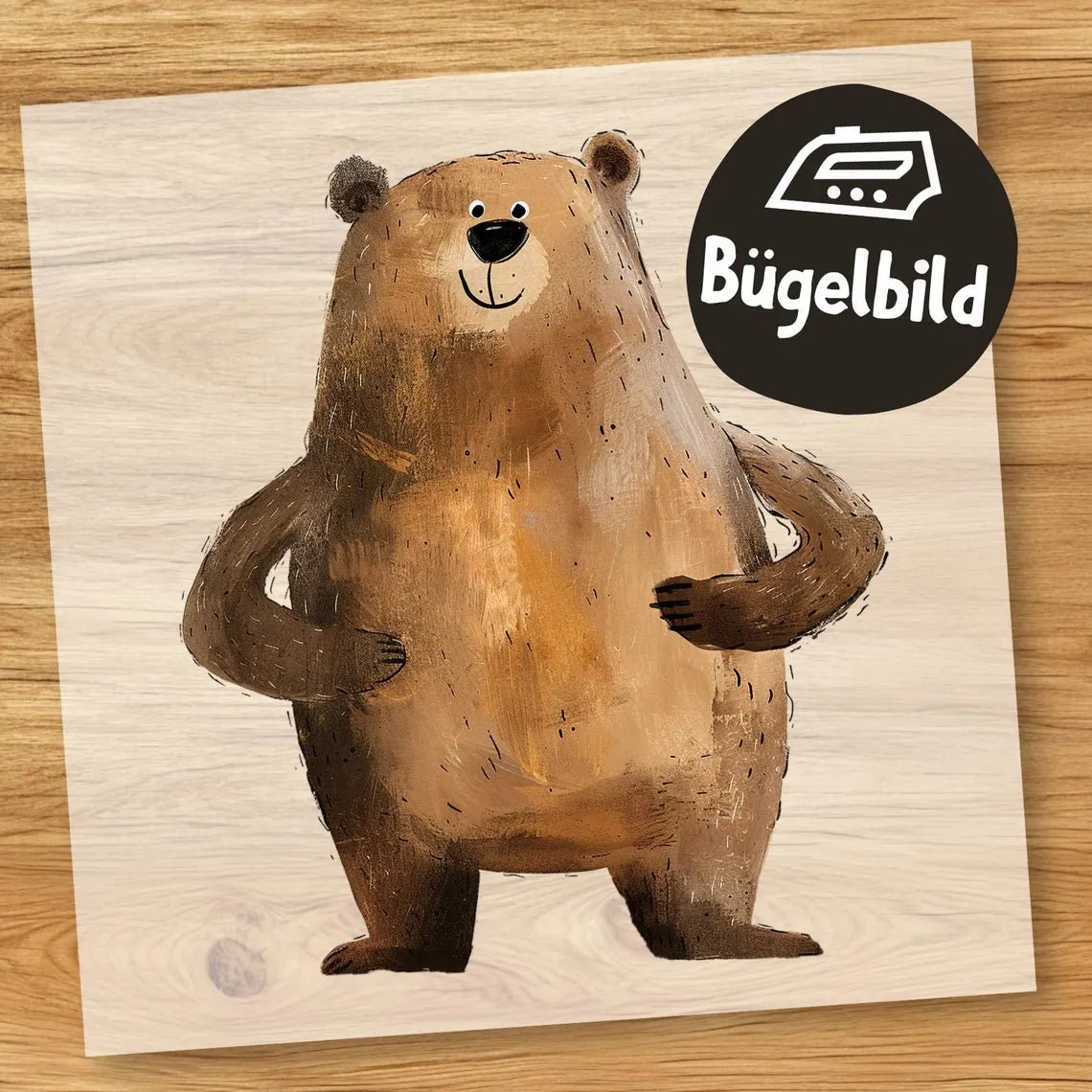 Lustiger Bär Bügelbild