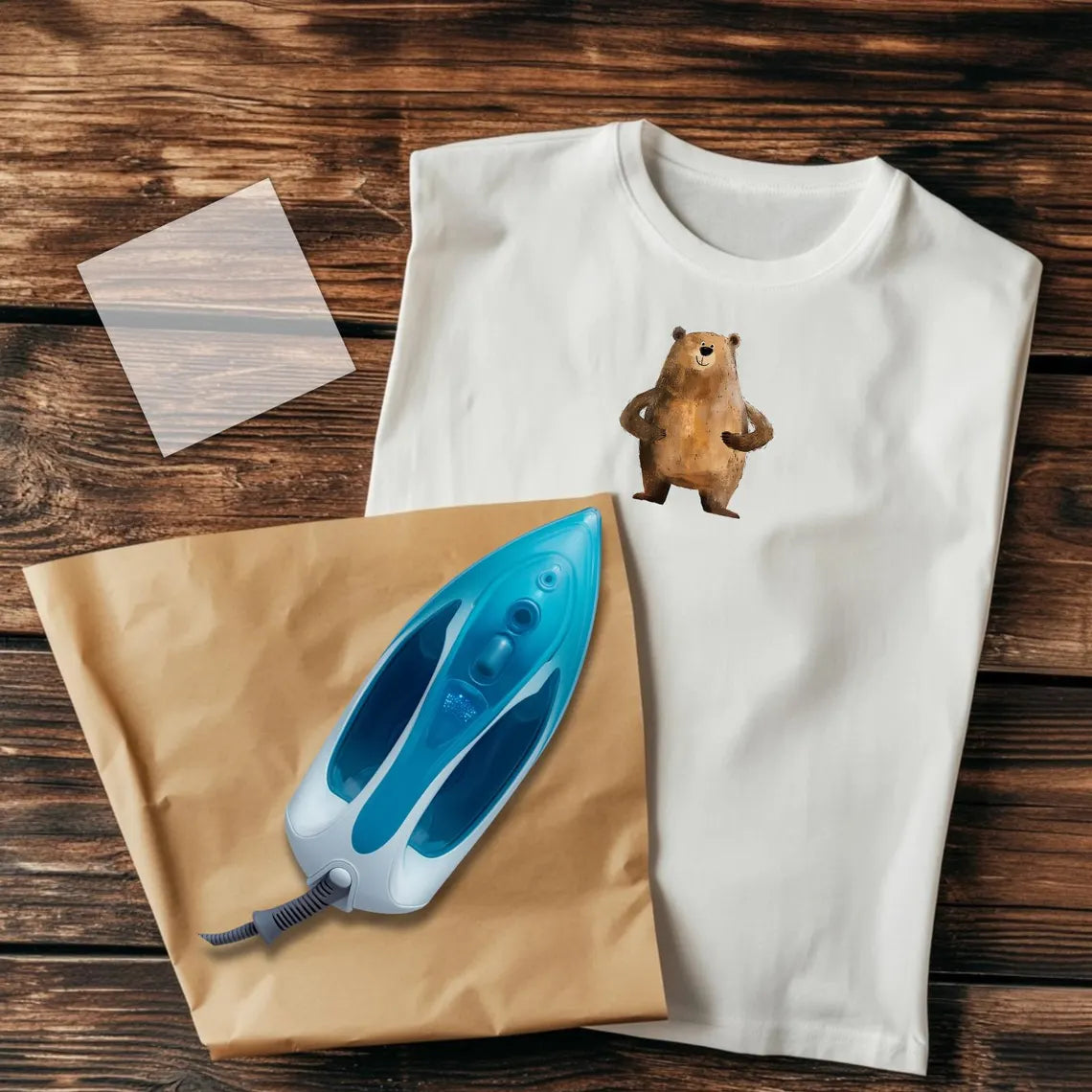 Lustiger Bär Bügelbild