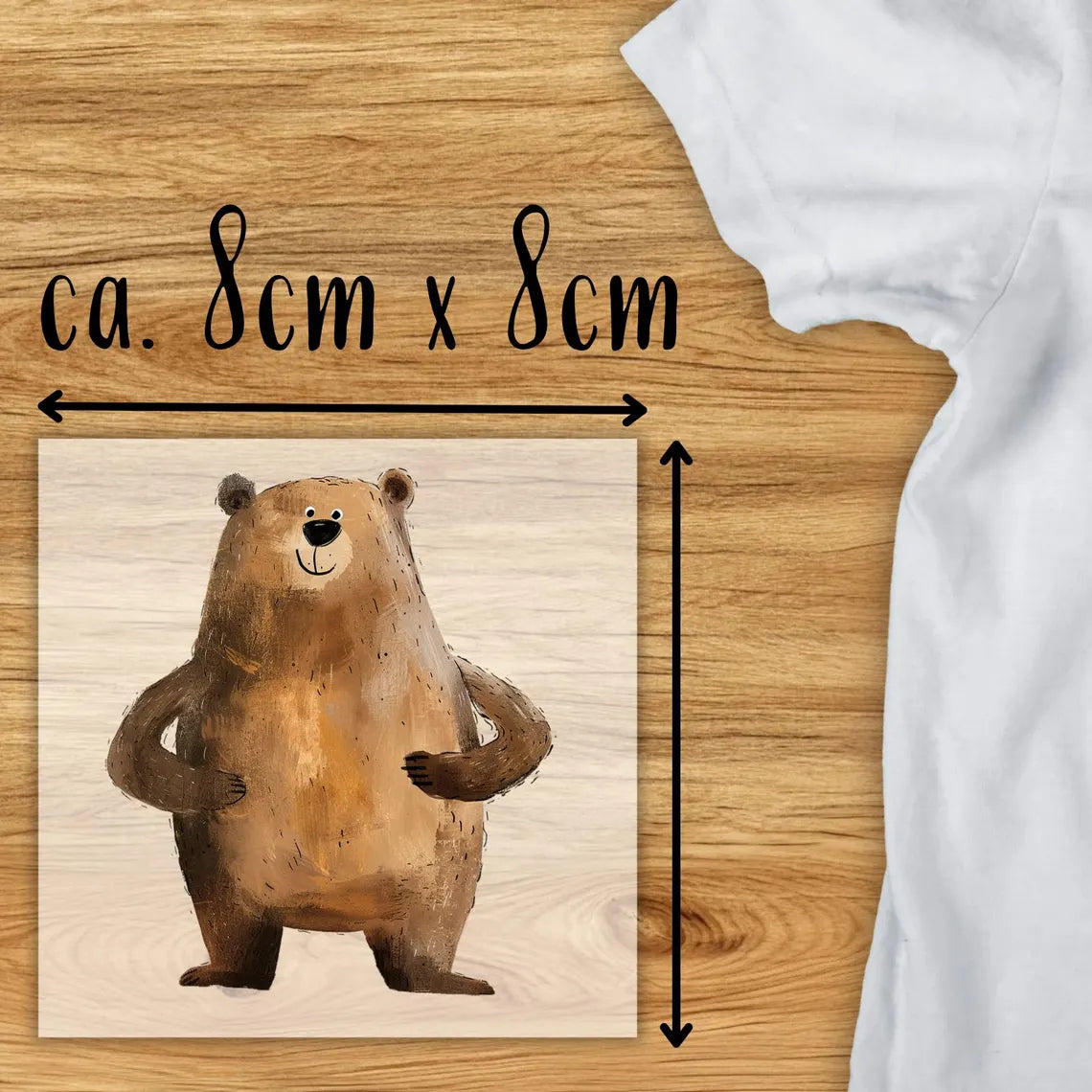 Lustiger Bär Bügelbild