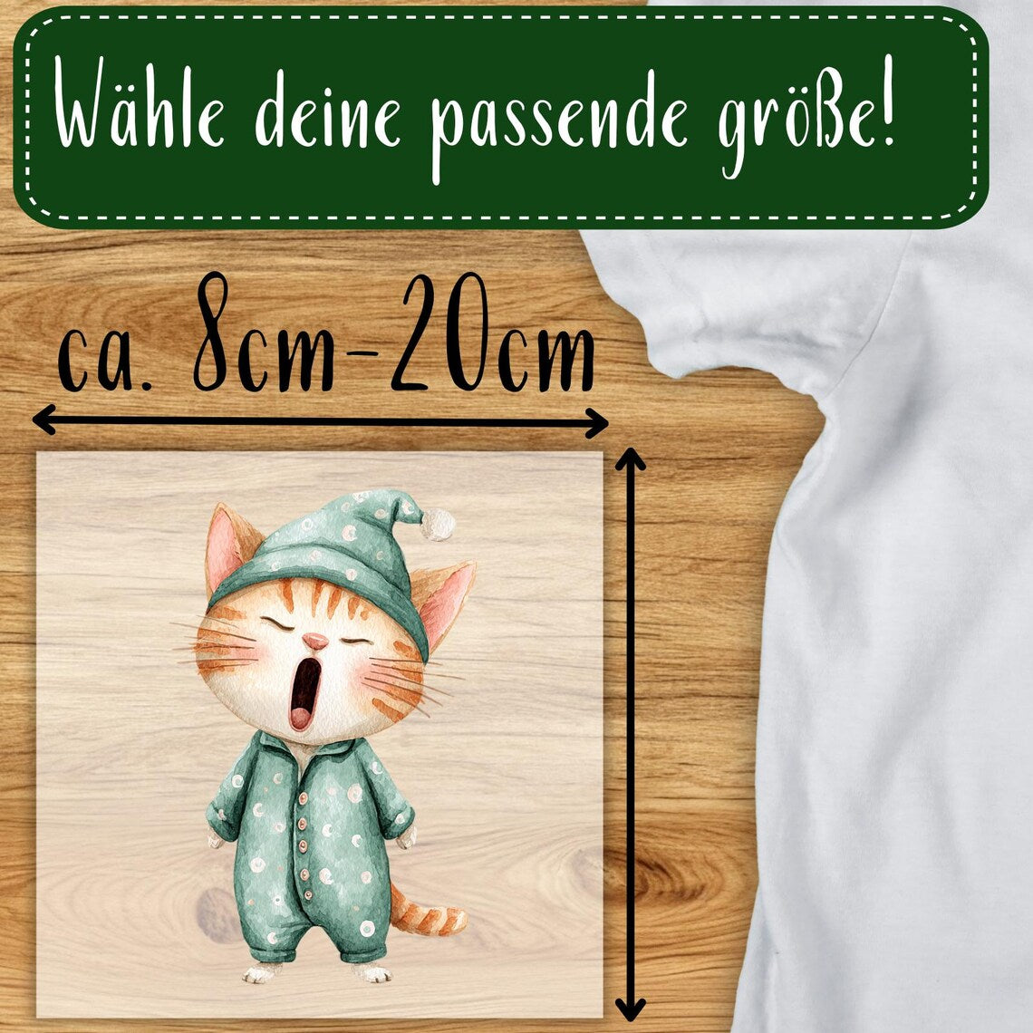 Schlafende Katze Bügelbild