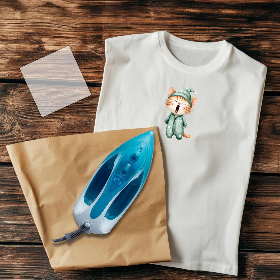 Schlafende Katze Bügelbild