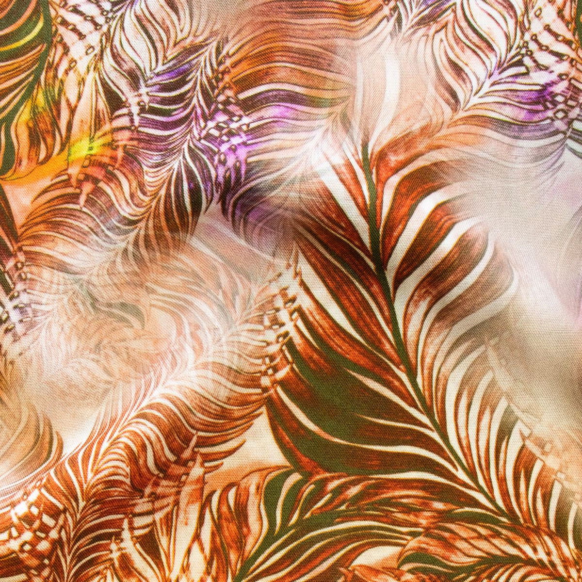 Webware Viskose Rayon - Blätter - orange