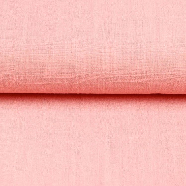 Webware Baumwolle in Leinenoptik - uni lachsfarben