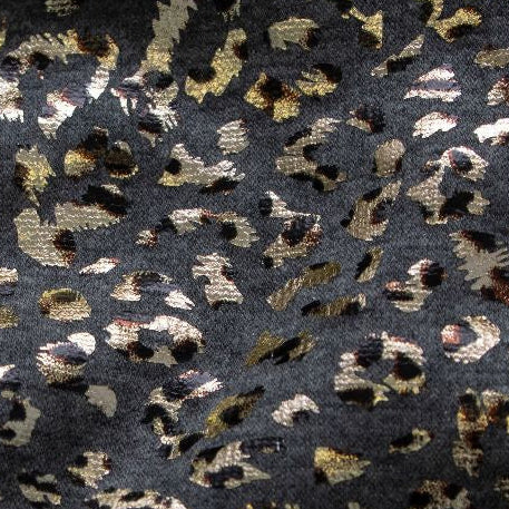 Alpenfleece mit Foliendruck - Leo Animalprint