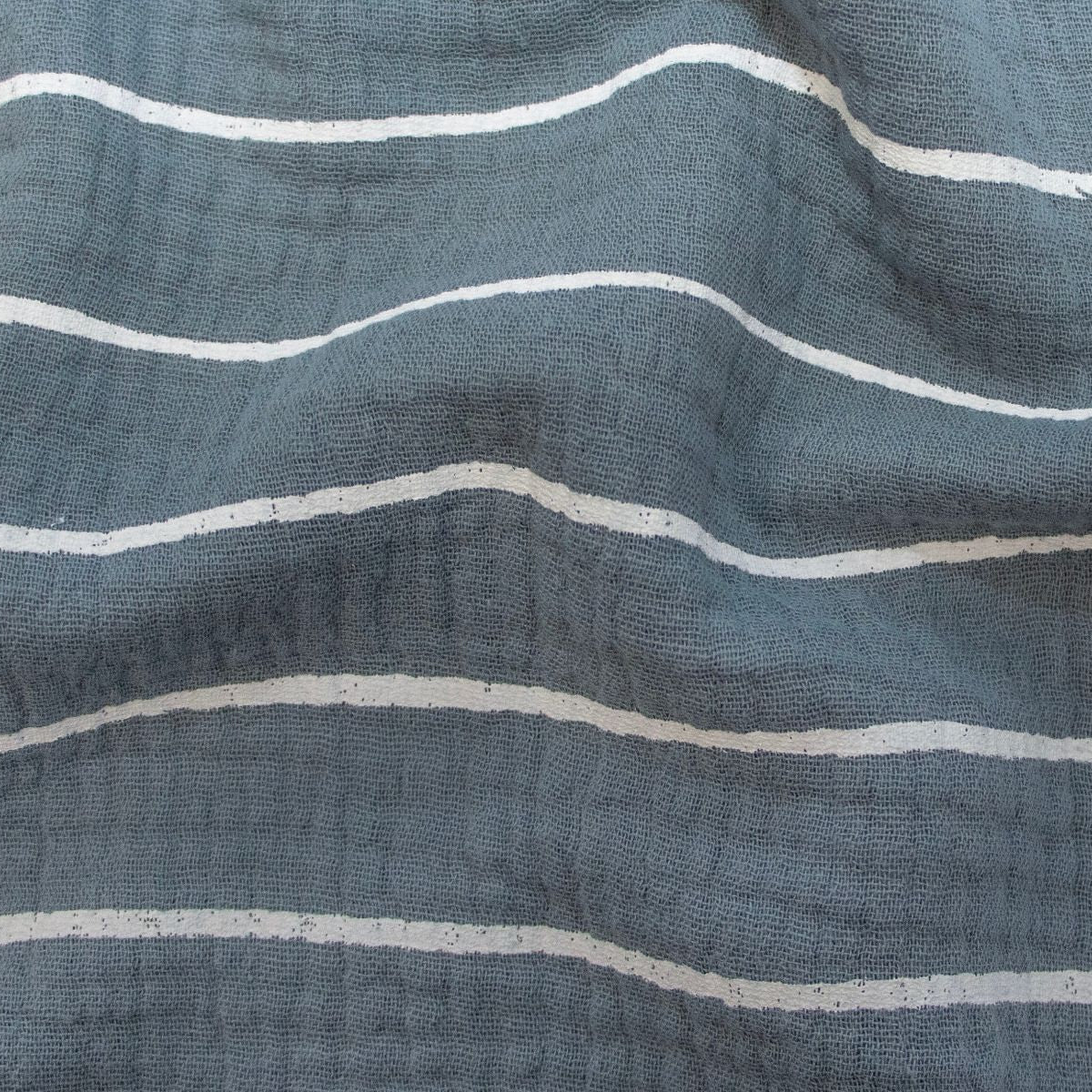 Baumwoll Musselin Double Gauze - Streifen - indigoblau