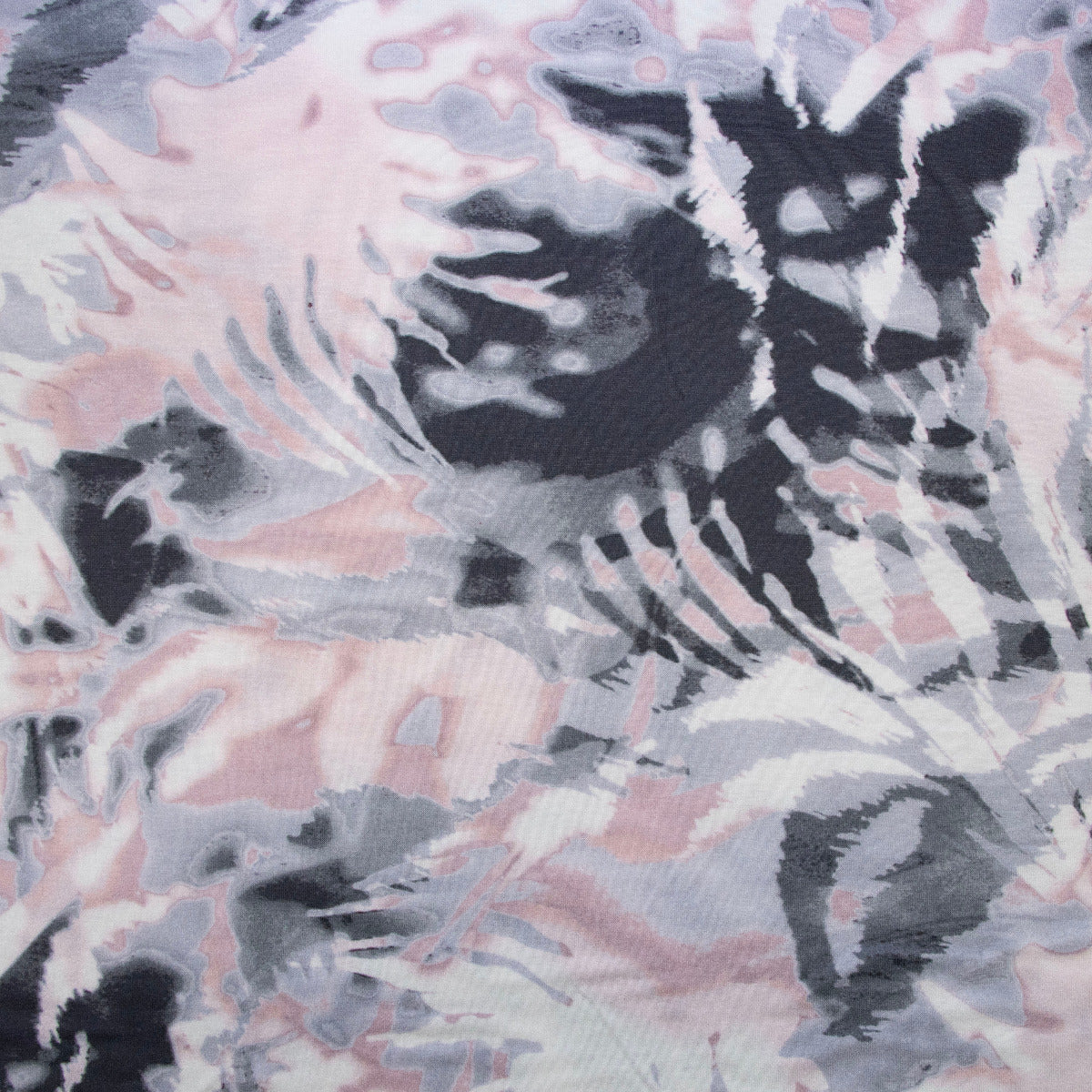 Jersey Digitaldruck - Abstraktes Muster - weiß - rosa