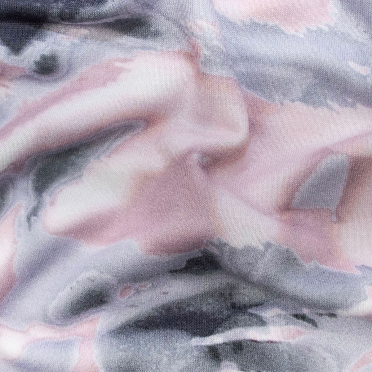 Jersey Digitaldruck - Abstraktes Muster - weiß - rosa