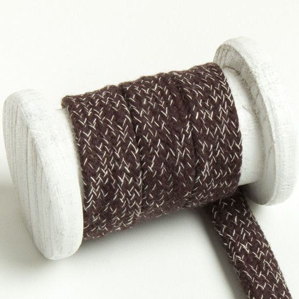 Flache Baumwoll Kordel / Band Hoodie / Kapuze 20 mm breit meliert