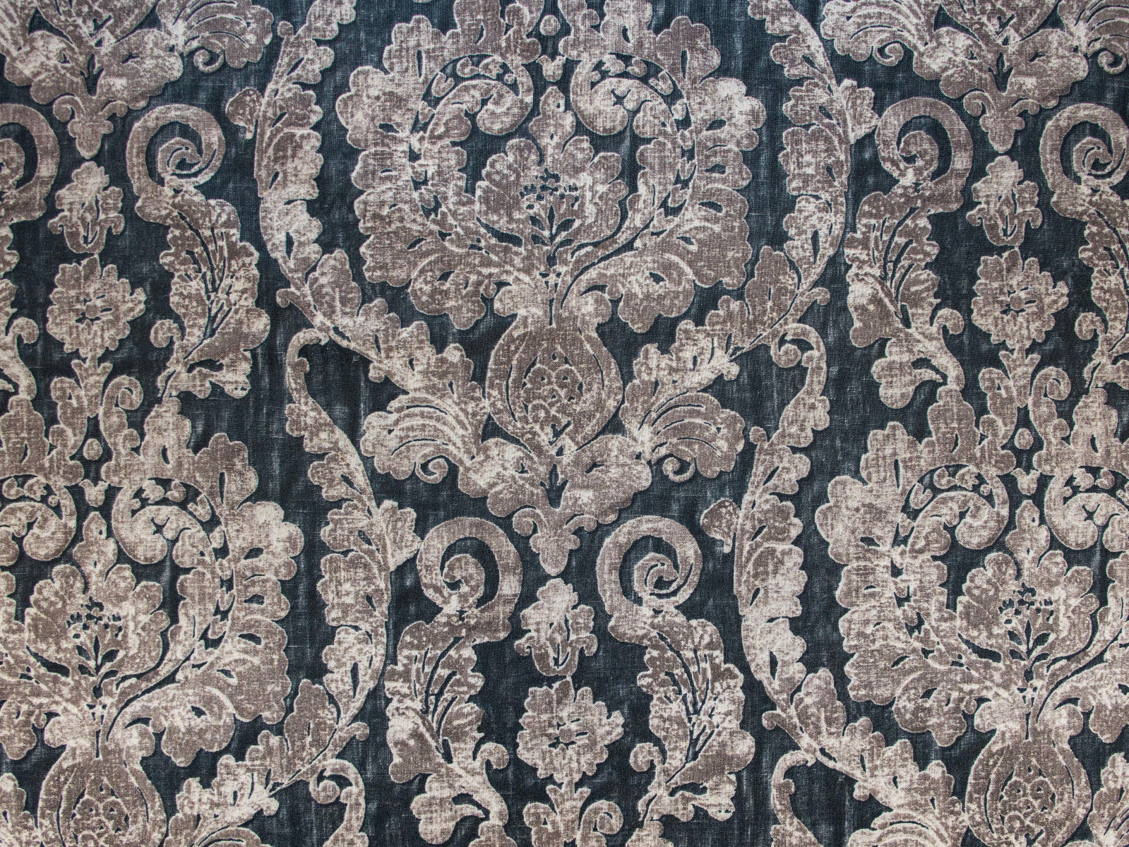 Punta di Roma elastisch - Ornamente - dunkelblau - braun