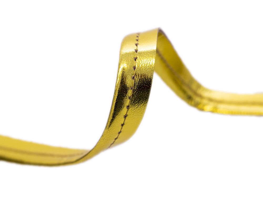 Paspelband Biese aus Kunstleder ca. 10 mm - metallic