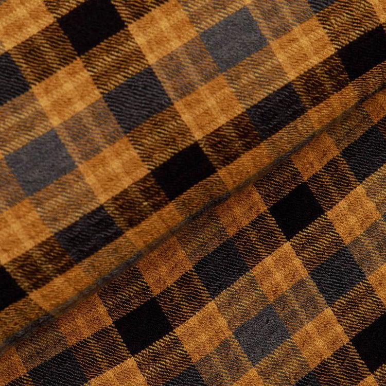 Webware Viskose Washed Checks - Karos 1 x 1 cm