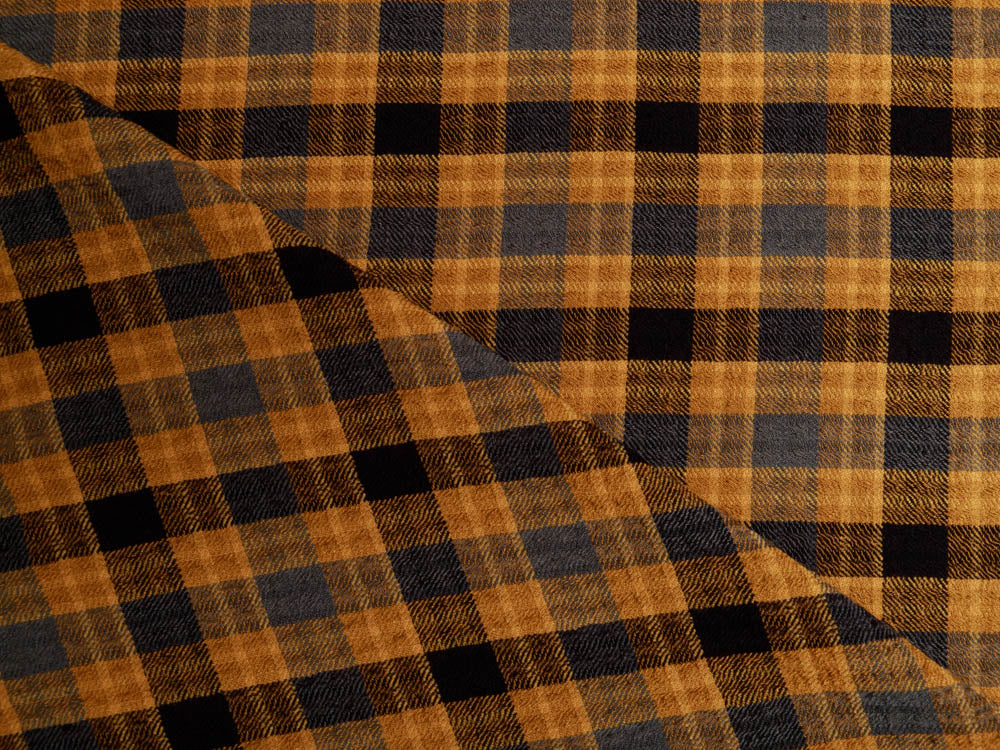 Webware Viskose Washed Checks - Karos 1 x 1 cm