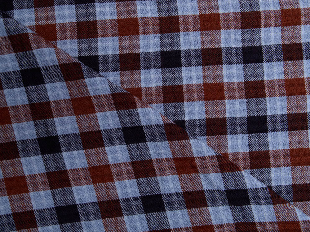 Webware Viskose Washed Checks - Karos 1 x 1 cm