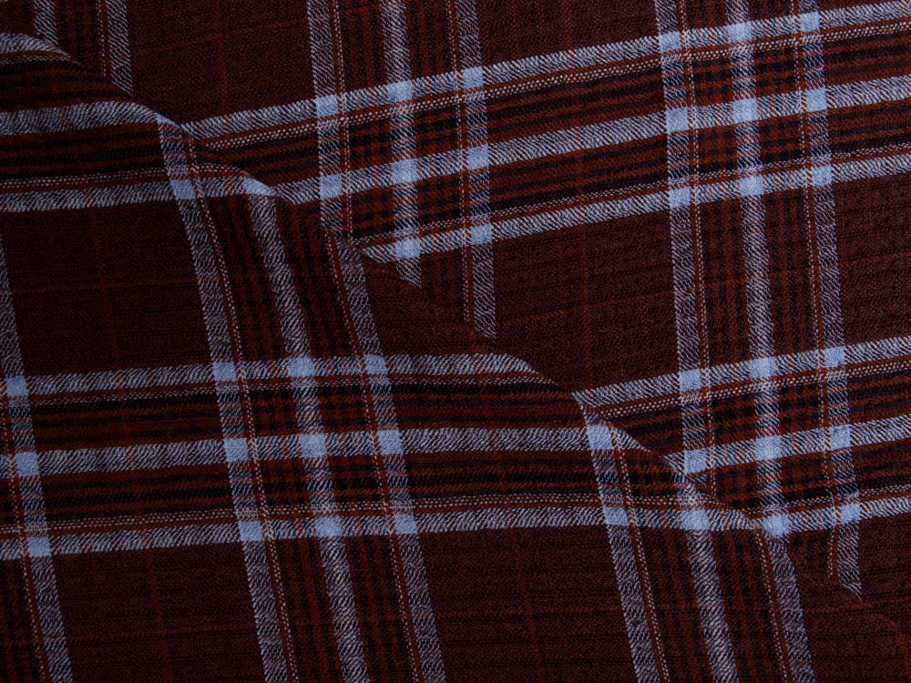 Webware Viskose Washed Checks - Kariert