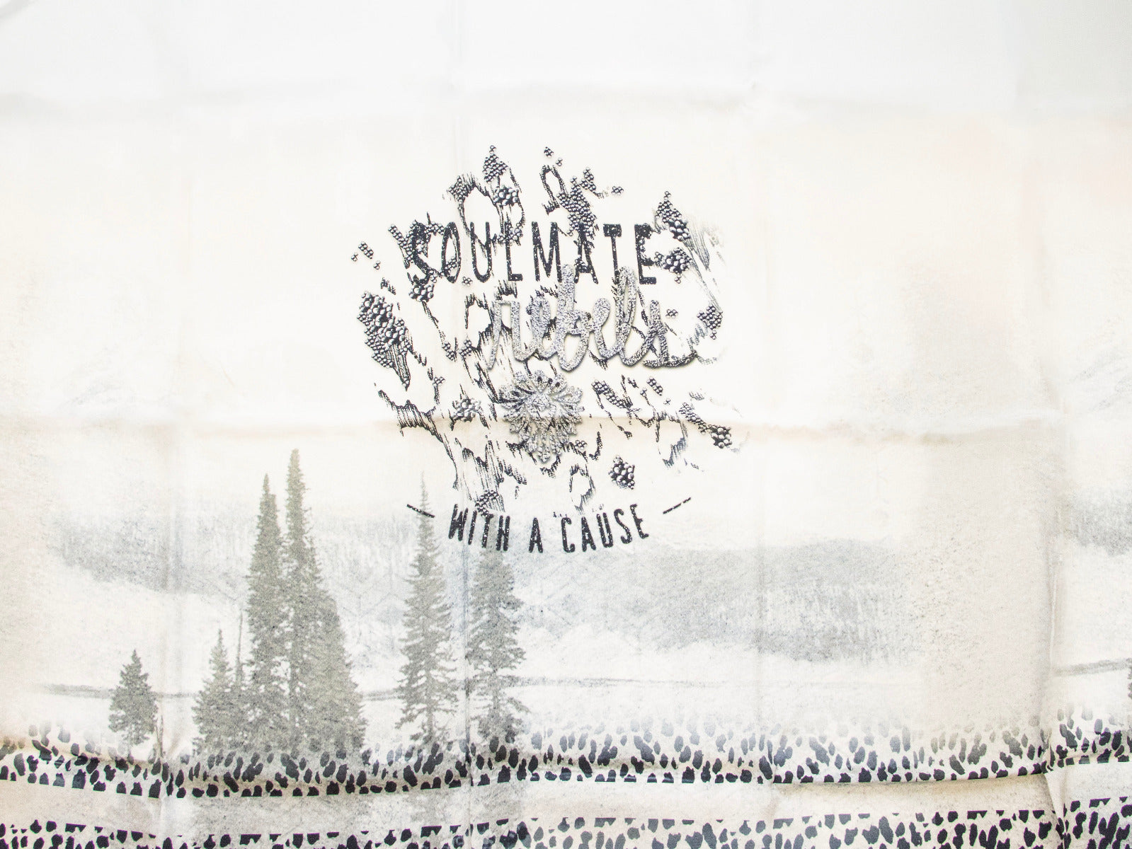 Webware Viskose PANEL ca 130 cm x 75 cm - Soulmate - creme - grau