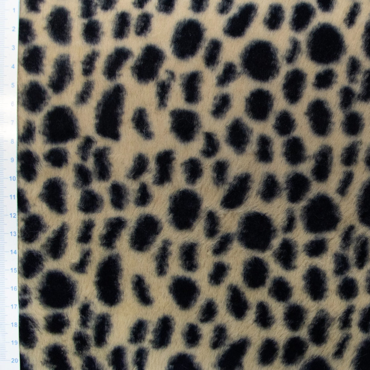 Fellimitat softweich - Leo - beige - schwarz