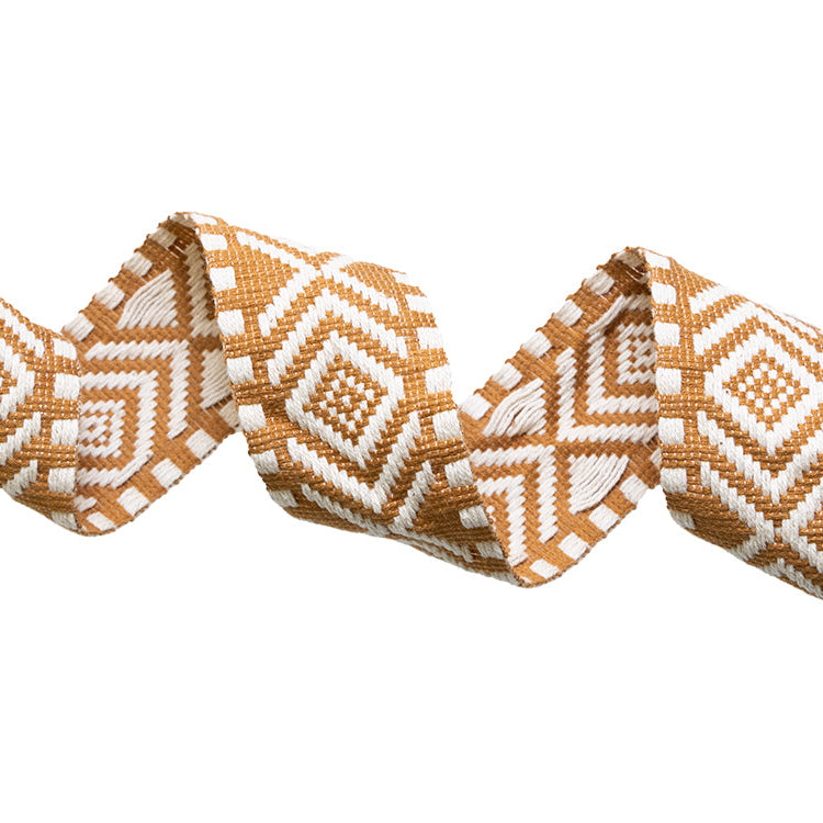 Gurtband Jacquard ca. 38 mm - Orientalisches-Muster - ocker
