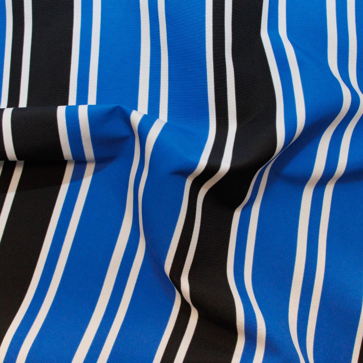 Windbreaker Jackenstoff - Streifen - blau - schwarz