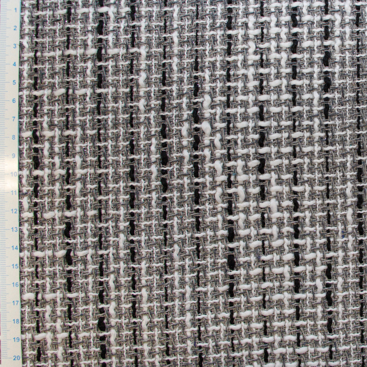 Tweed Mantelstoff - Karo mit Glitzer