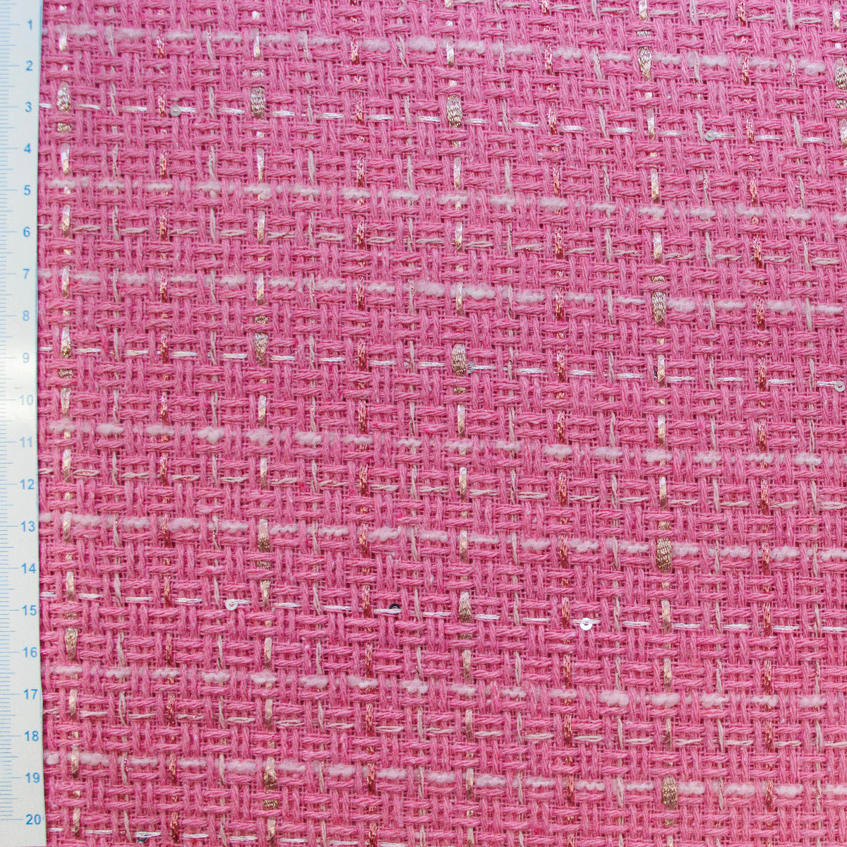 Tweed Mantelstoff - Karo mit Glitzer