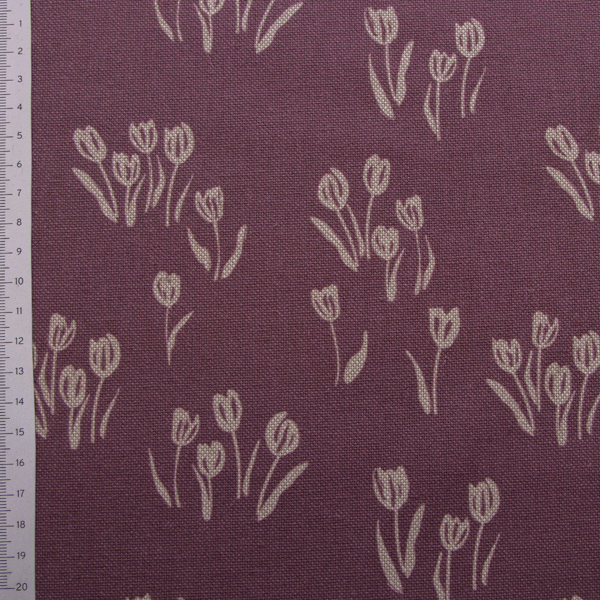 Canvas in Leinenoptik - Tulpen - dunkles altrosa