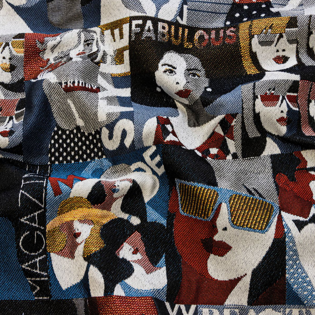 Jacquard Gobelin Dekostoff mit Glitzer - Fashionstyle