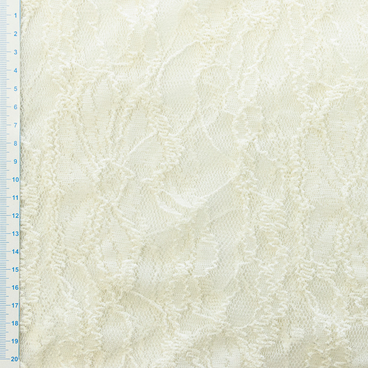 Hochwertige elastische Spitze - Blumenmuster - cremé