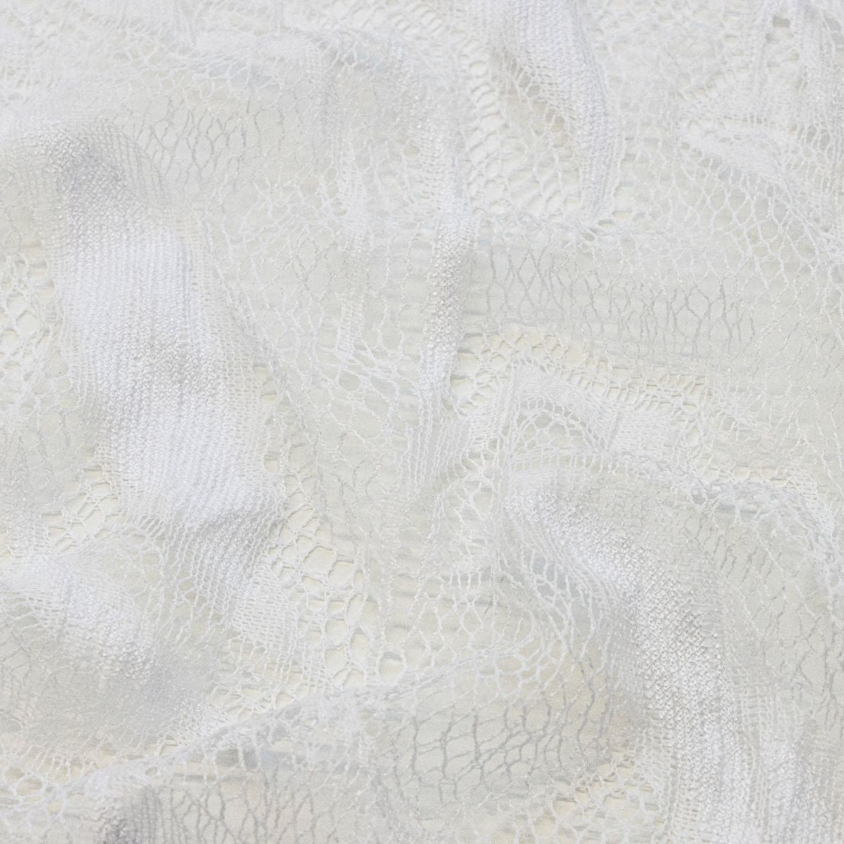 Hochwertige Spitze - Wellenmuster - weiß