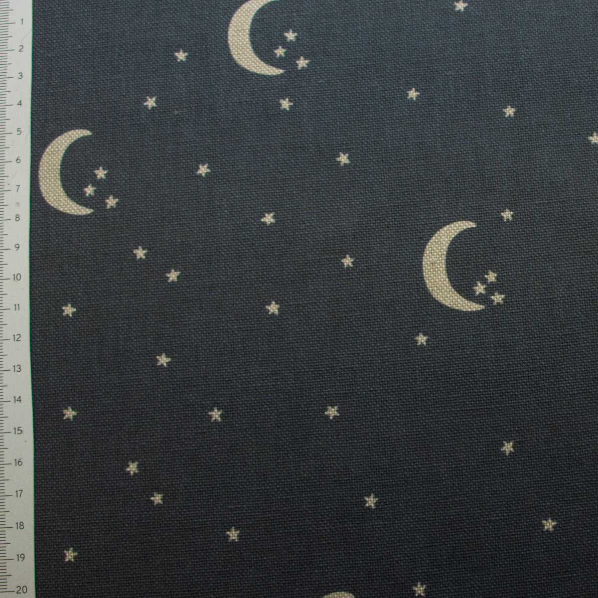 Canvas in Leinenoptik - Mond und Sterne - indigoblau