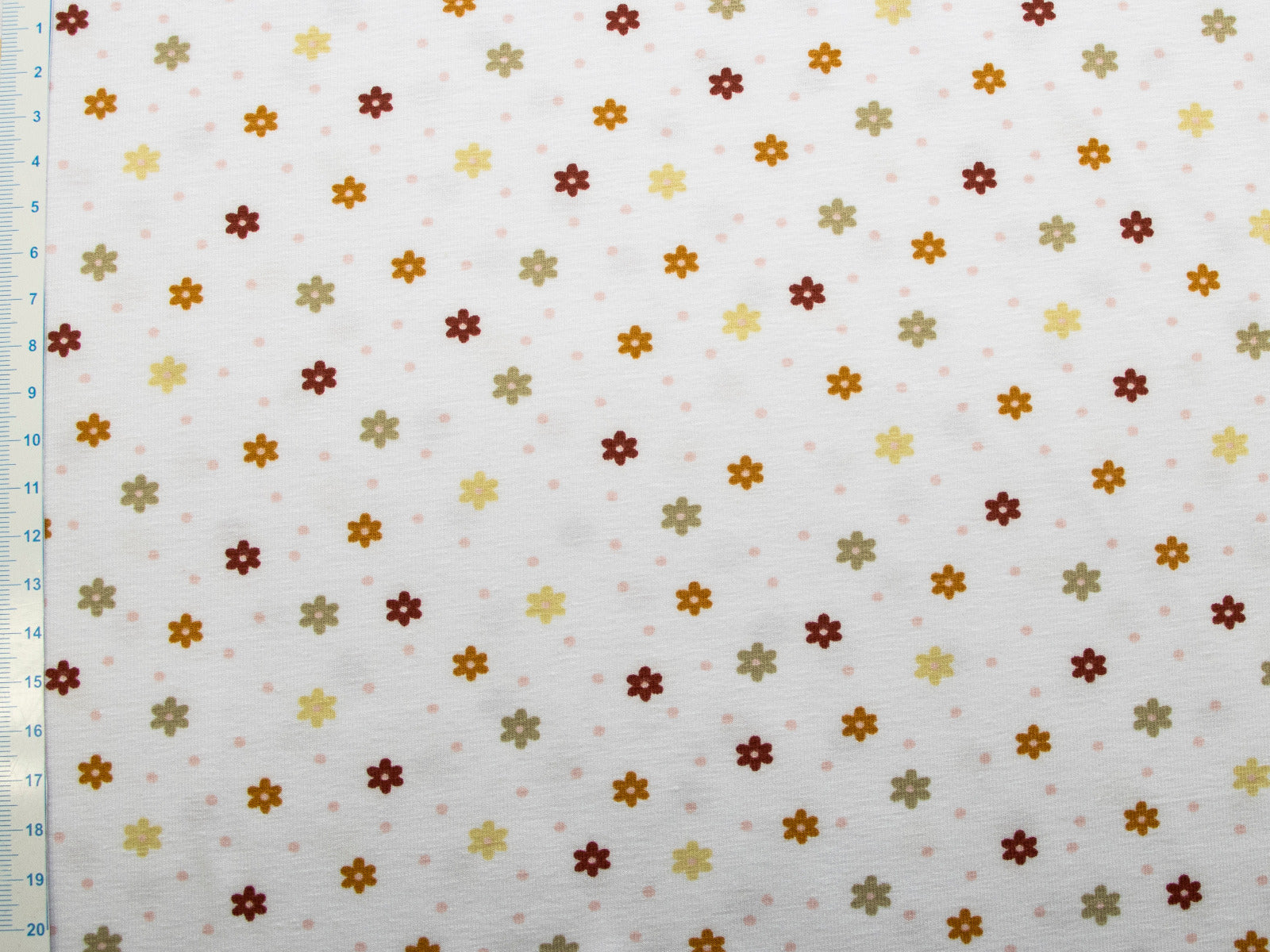 Jersey - kleine Blümchen - weiß