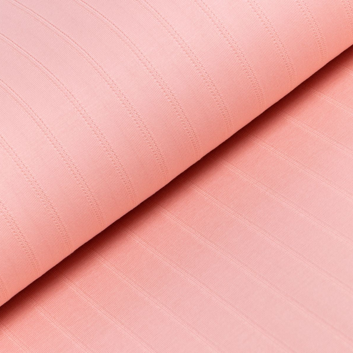 Jersey - Lochstickerei - uni aprikot