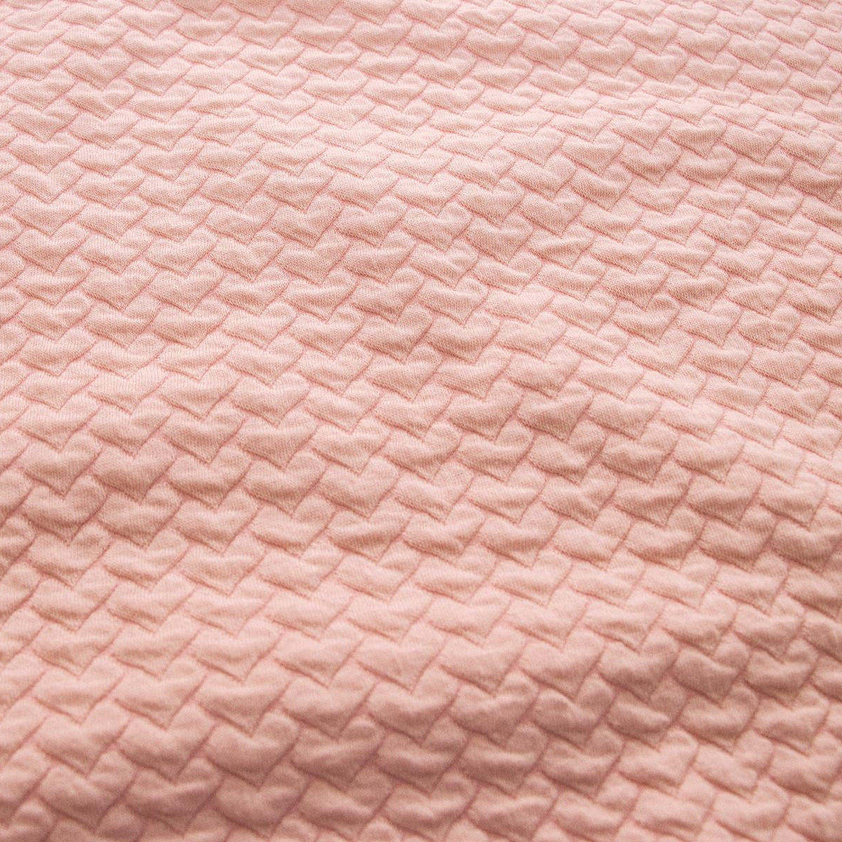 Strickjersey Jacquard - 3D Herzen - rosa
