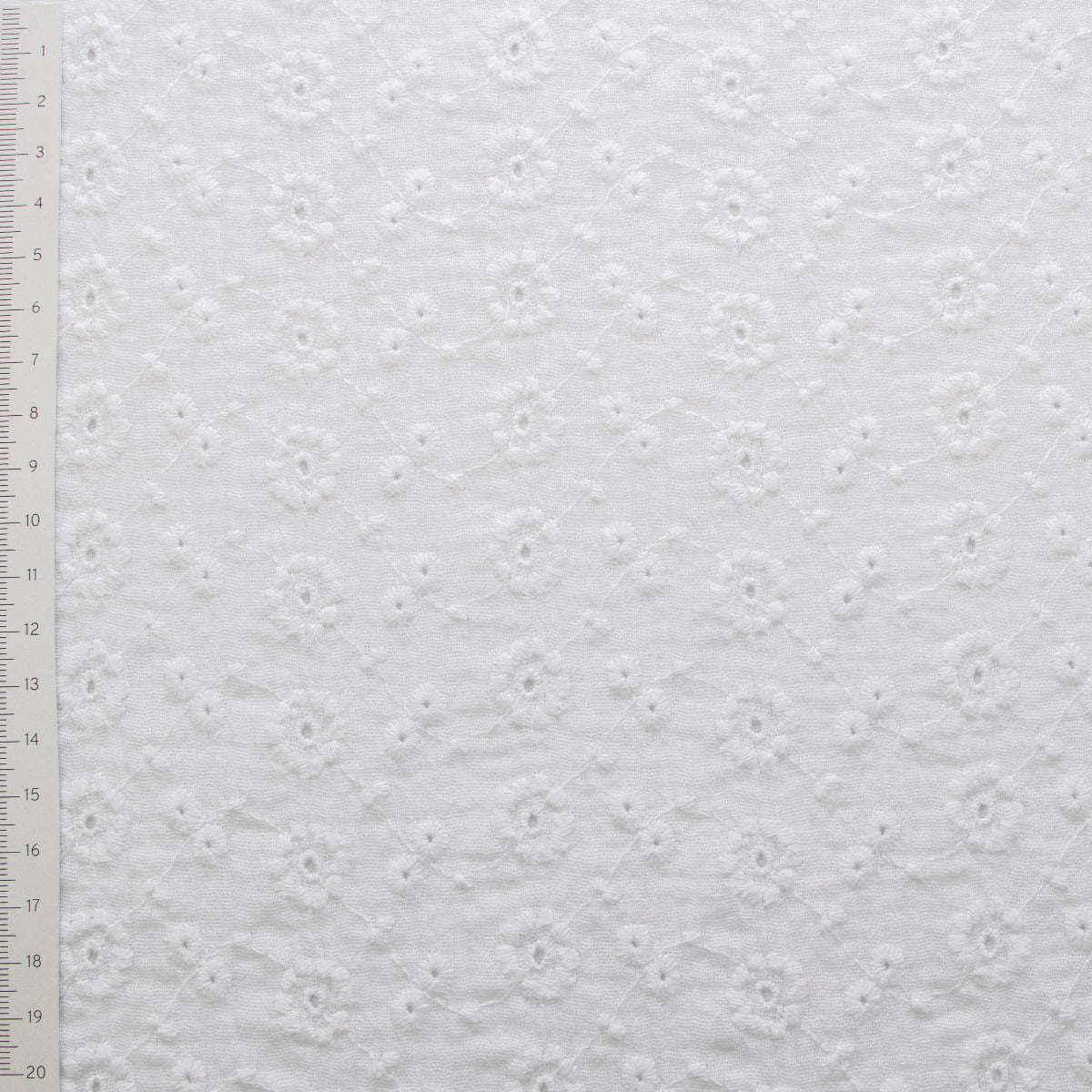 Musselin Baumwolle Double Gauze Broderie - Lochstickerei - Blumen