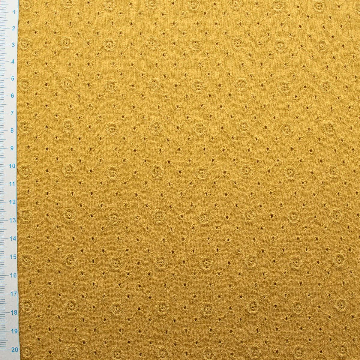 Musselin Baumwolle Double Gauze Broderie - Lochstickerei - kleine Blumen