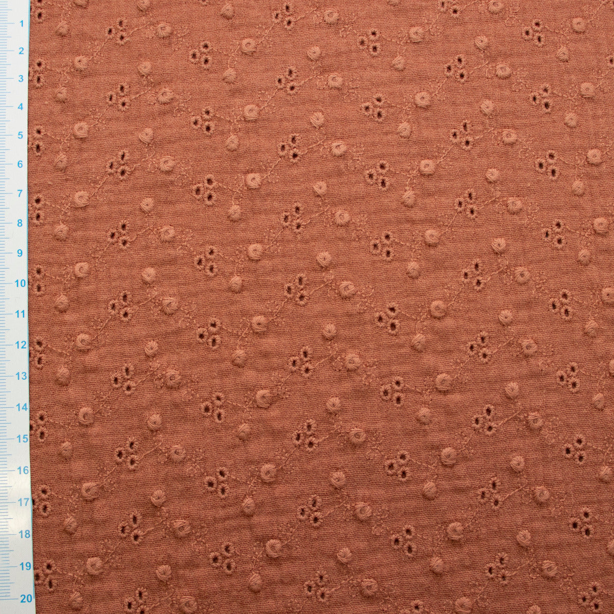 Musselin Baumwolle Double Gauze Broderie - Lochstickerei - kleine Ranken