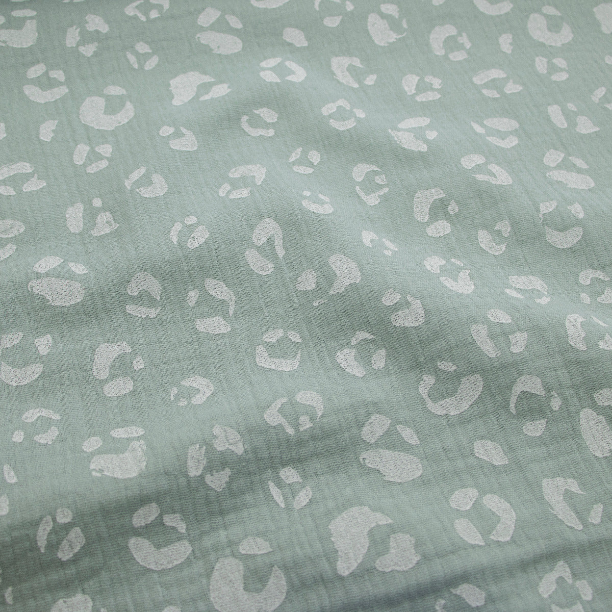 Musselin Baumwolle - Animalprint - mint