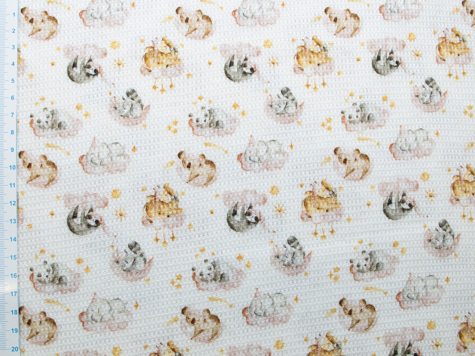 Jersey Waffel Digitaldruck - verträumte Freunde