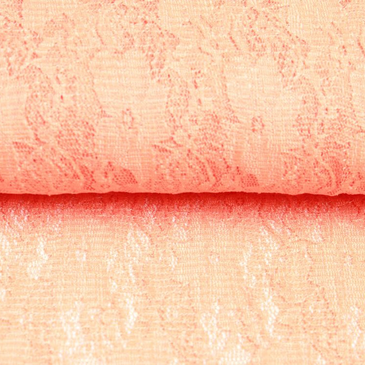 Elastische Spitze Stoff leicht glänzend - Blumenranken - uni