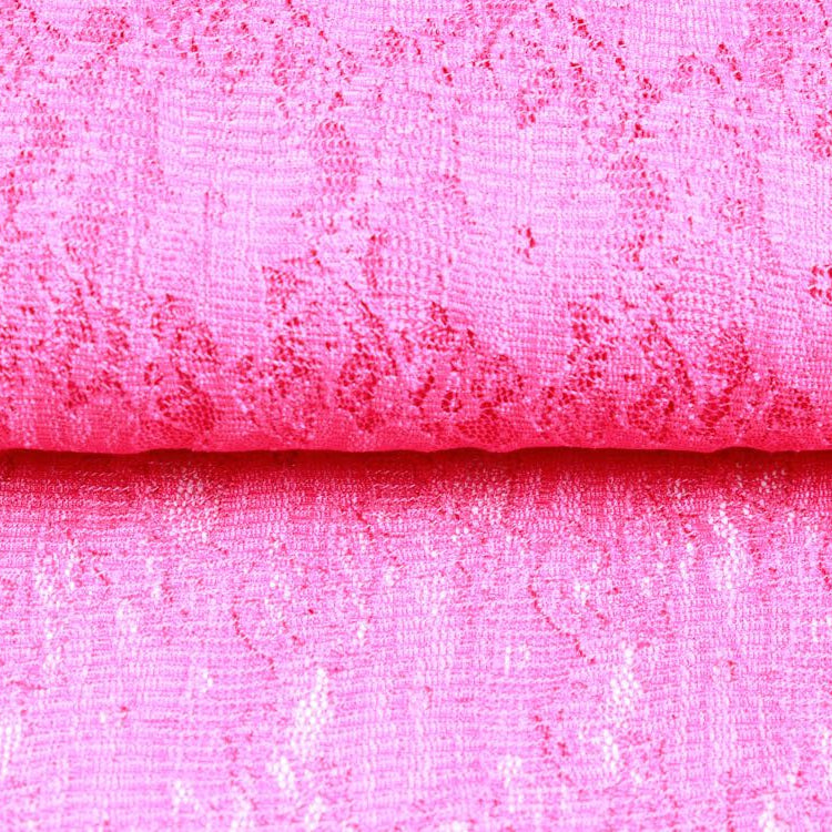 Elastische Spitze Stoff leicht glänzend - Blumenranken - uni