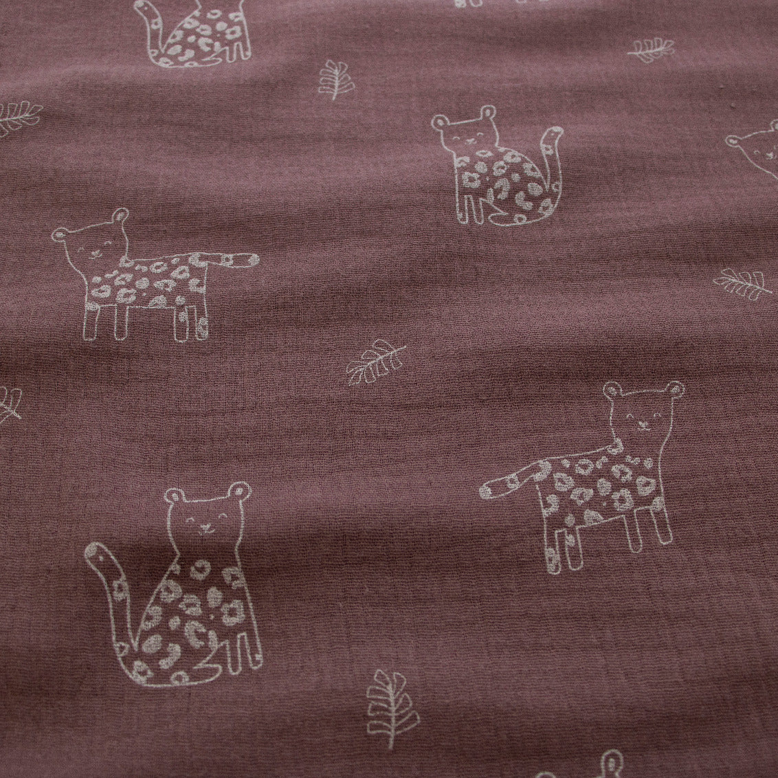 Baumwolle Musselin - Niedliche Leoparden