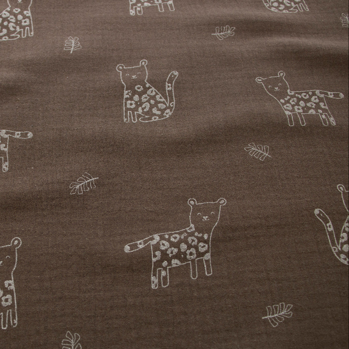 Baumwolle Musselin - Niedliche Leoparden