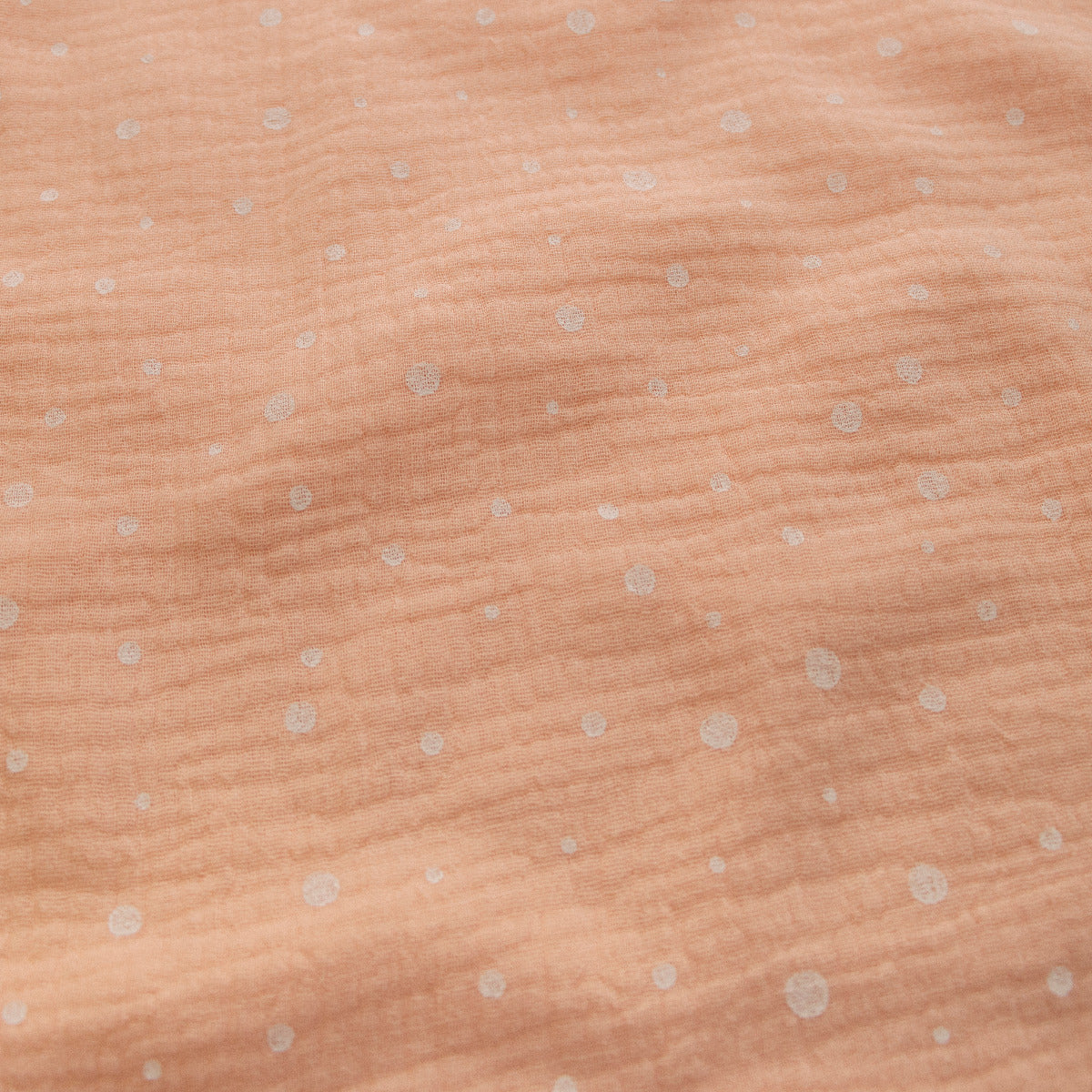 Baumwolle Musselin Double Gauze - kleine Pünktchen - Lachsrosa